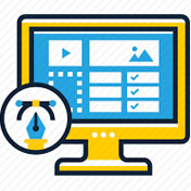Graphic design setup indicating AI-assisted layout and design generation.